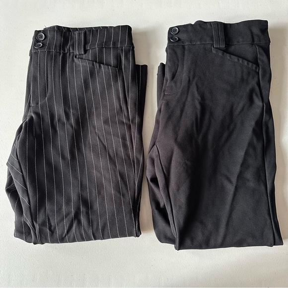 Torrid High-Rise Trouser Boot-Cut Pants Black & Pinstripe 14S - Picture 1 of 6